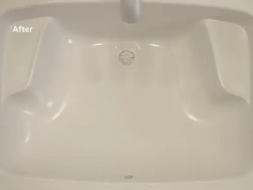 repaired cultured marble sink