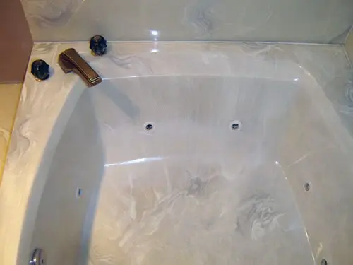 repaired cultured marble tub