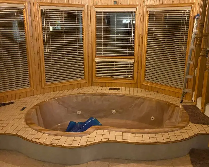 brown hot tub